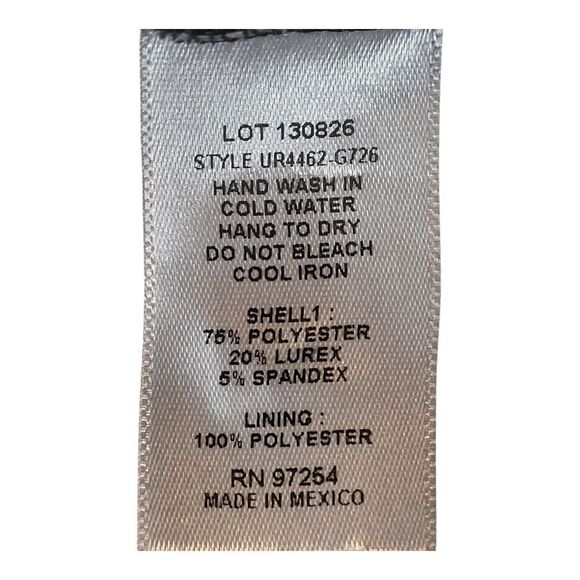 One Clothing Large Jumpsuit Black Silver V-Neck Silver Chevron Pattern Sparkle - Picture 11 of 11